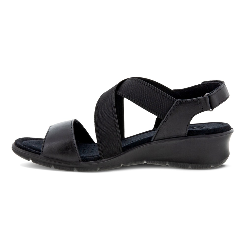 Sandalias Mujer - ECCO Finola Wedge - Negros - LAP169302